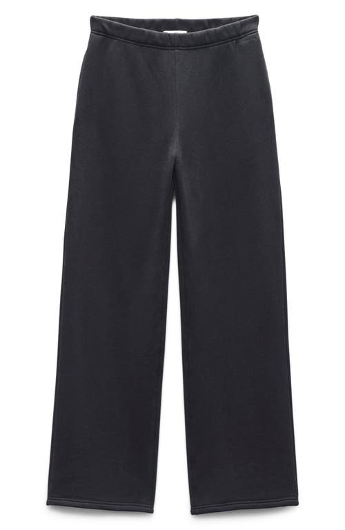 Rag & Bone Terry Wide Leg Sweatpants In Black