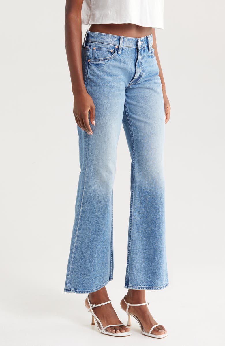 MOTHER The Bookie Flood Nonstretch Wide Leg Jeans, Alternate, color,