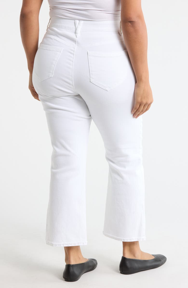 Democracy Fray Crop Flare Pants, Alternate, color, White