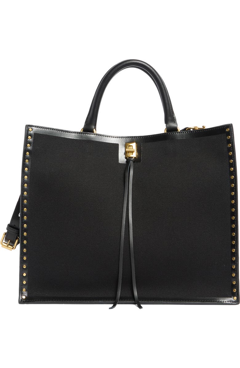 Rebecca Minkoff Darren Canvas & Leather Surplus Tote, Main, color,