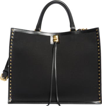 Rebecca Minkoff Darren Canvas & Leather Surplus Tote | Nordstrom