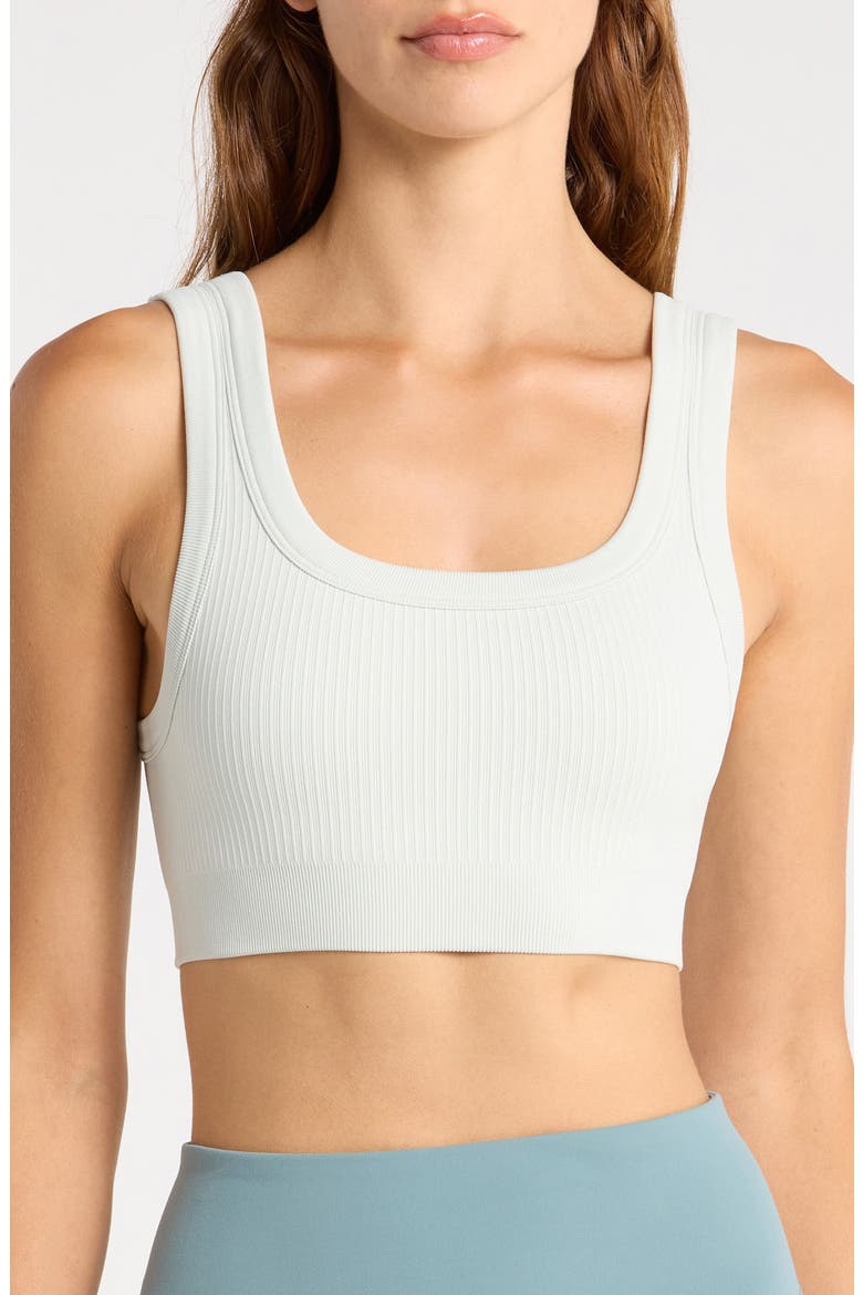 Seamless Square Neck Bra, Main, color, BLUE GREY