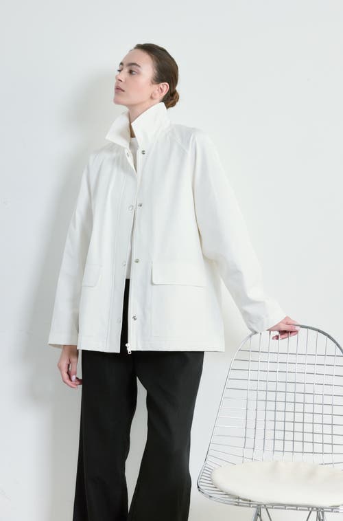 Almina Concept Cotton Barn Jacket in White at Nordstrom, Size Large