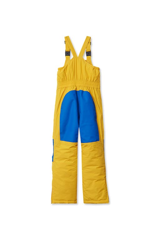 Lands' End Kids Squall Waterproof Iron Knee Bib Snow Pants In Yellow