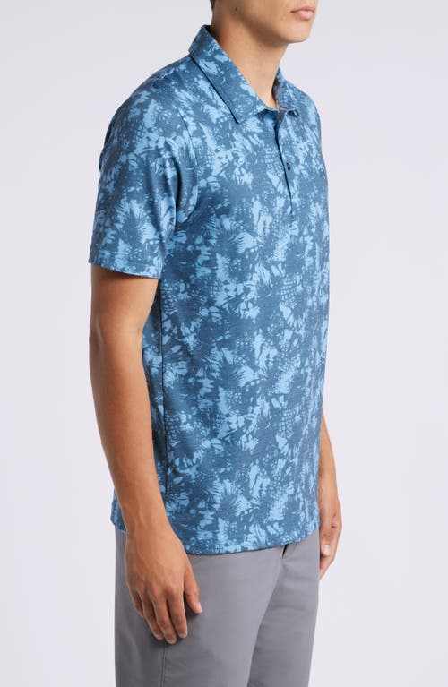 Travismathew Featherweight Please Tropical Polo In Dark Teal