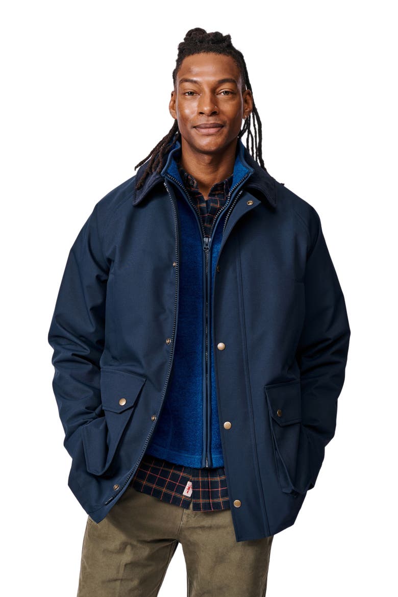 Derwent Long Sleeve Collared Barn Jacket, Main, color, Navy