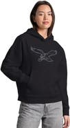 STARTER Women's Starter Black Philadelphia Eagles Rhinestone Relaxed Hoodie
