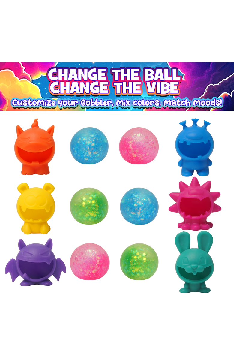 Power Your Fun Glitter Gobblers Blind Box Squishy Toys 6 Pack, Alternate, color, Multi Color