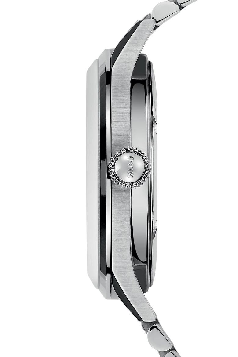 Multifort Powerwind Bracelet Watch, 40mm, Alternate, color, BLACK/ STAINLESS STEEL