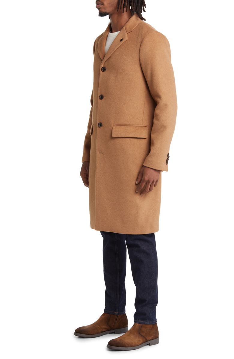 Scotch & Soda Classic Recycled Polyester & Wool Overcoat, Alternate, color, 