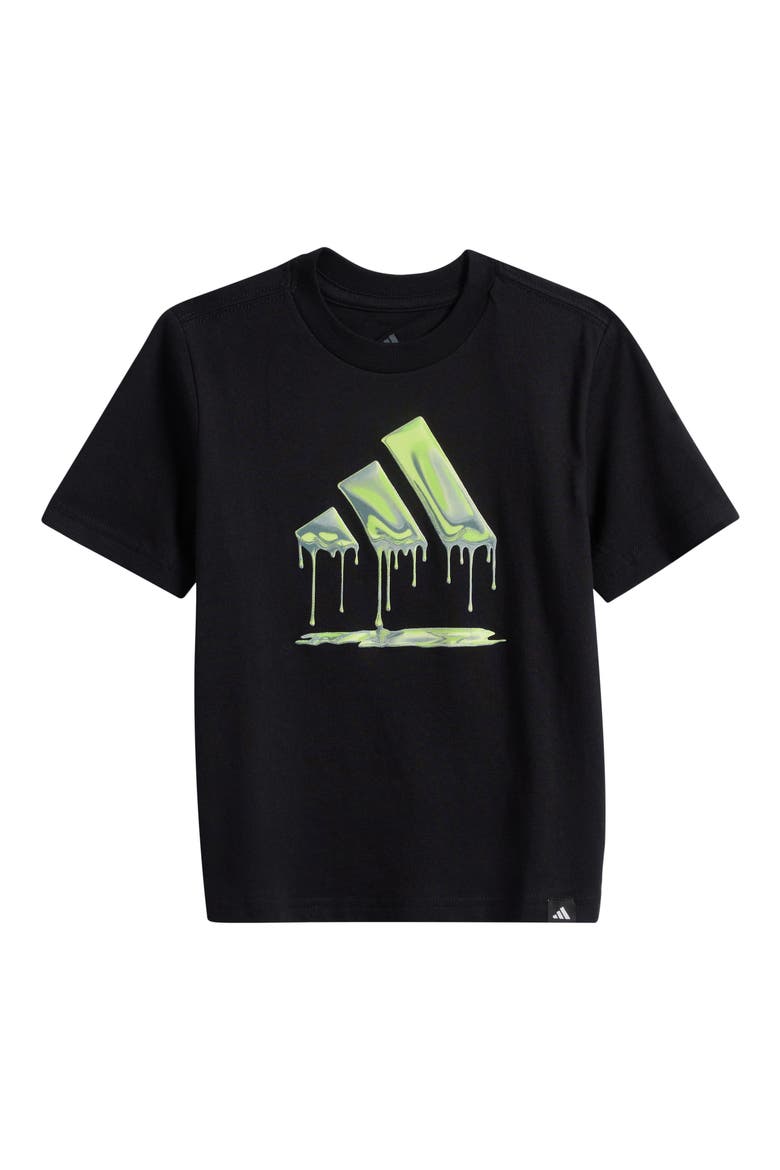 Kids' Chrome Drip Logo Graphic T-Shirt, Main, color, BLACK/ GREEN