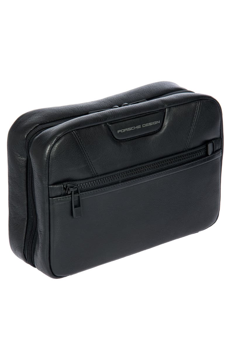 Roadster Leather EVO Washbag, Main, color, Black