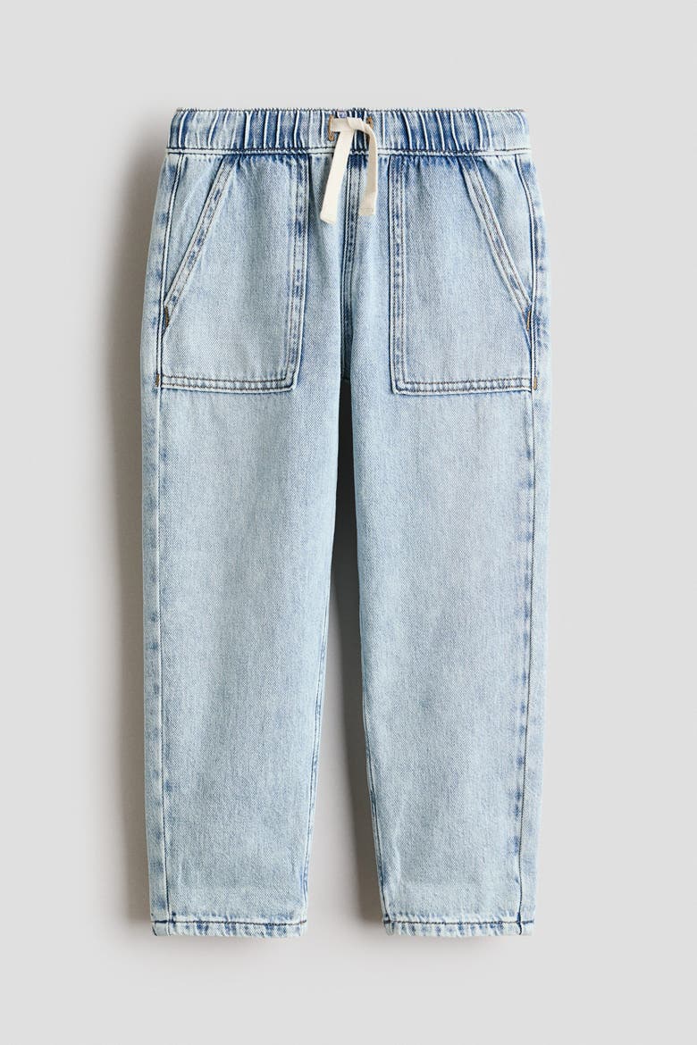Cotton Denim Trousers, Alternate, color, Light denim blue
