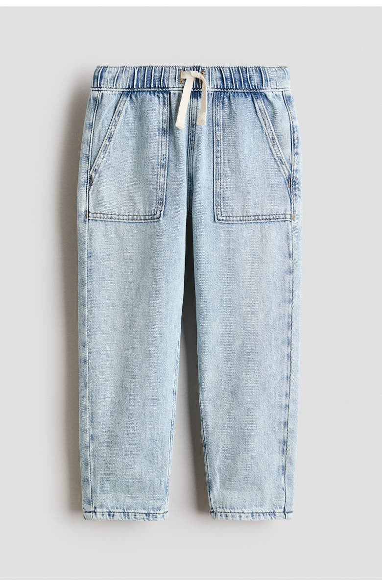 H&M Cotton Denim Trousers, Alternate, color, Light Denim Blue