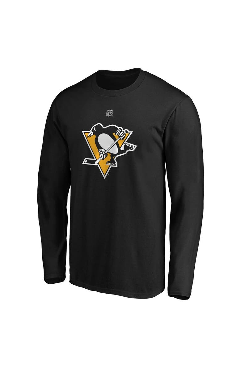 FANATICS Men's Fanatics Evgeni Malkin Black Pittsburgh Penguins Authentic Stack Name & Number T-Shirt, Alternate, color, Black