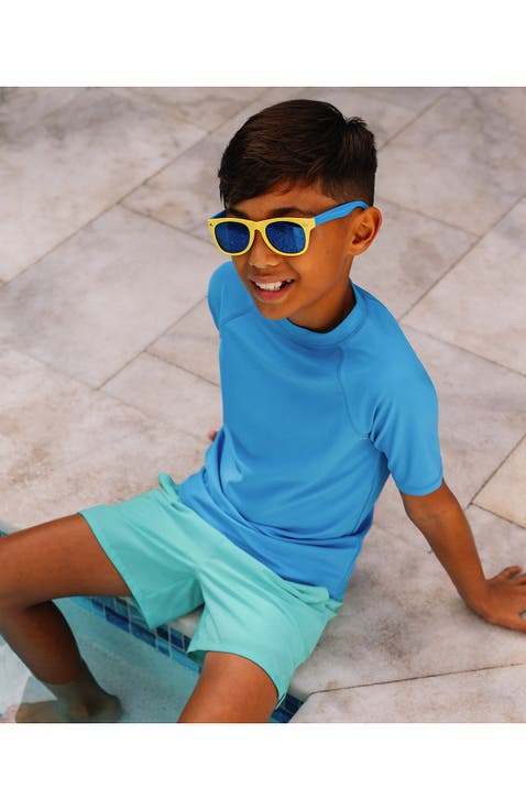 Boys Short Sleeve UPF 50 Sun Protection Rash Guard