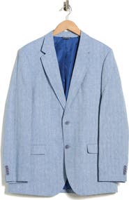 Nautica Brielle Herringbone Cotton & Linen Blend Sport Coat