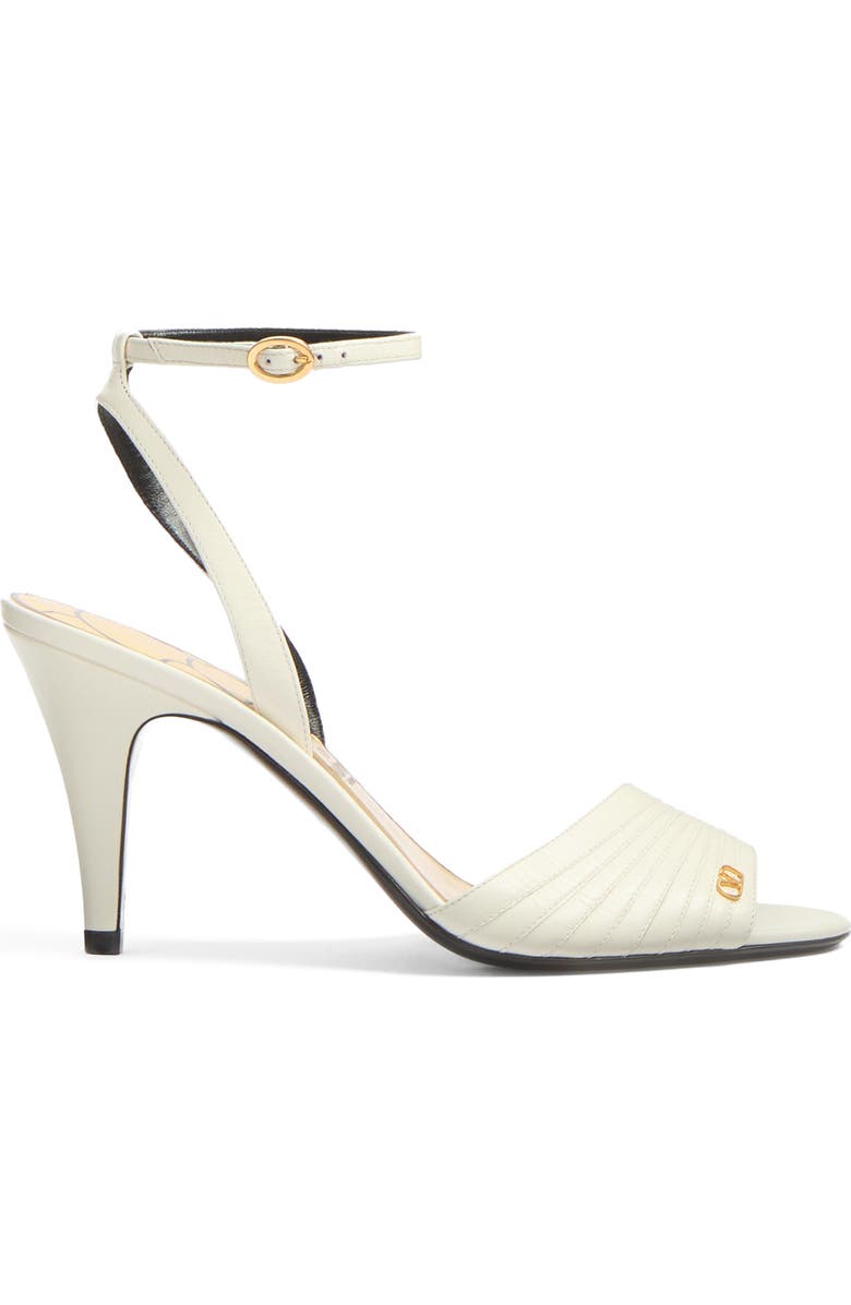 Valentino Garavani Ladycrush Ankle Strap Sandal, Alternate, color, Ivory