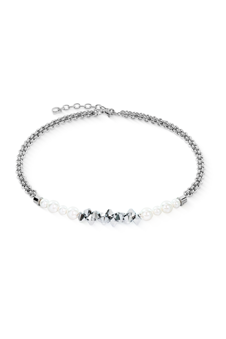 Necklace Dancing Crystals, Main, color, Fusion Silver