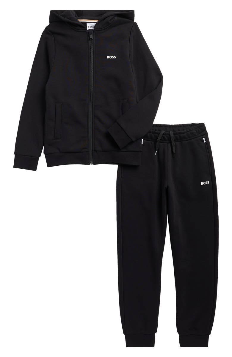 BOSS Kids' Zip Hoodie & Joggers Set, Main, color, 