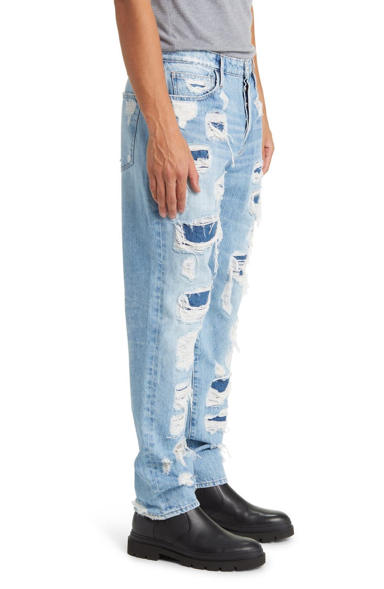 FRAME Relaxed Straight Leg Jeans, Alternate, color, Gate Destruct