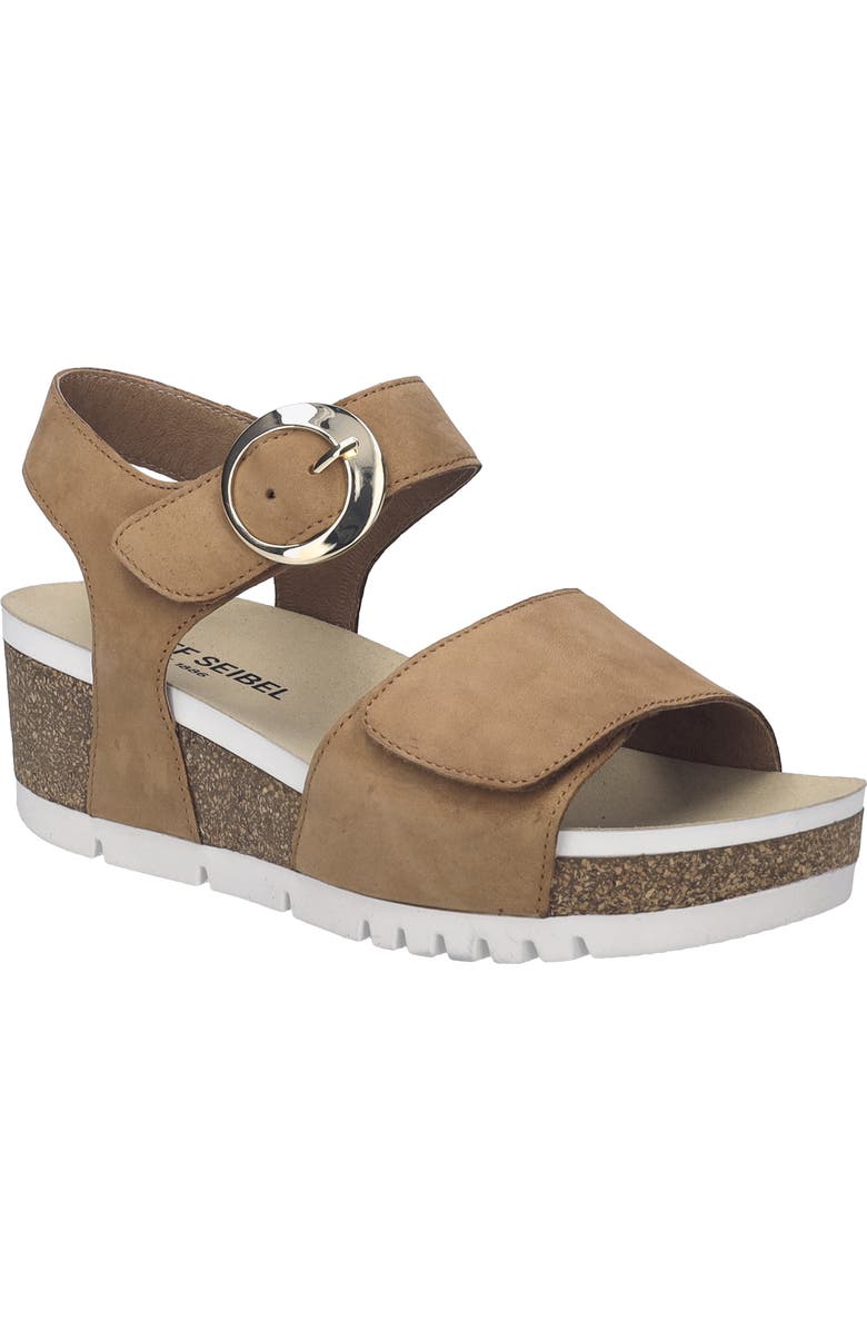 Josef Seibel Quinn 16 Wedge Sandal, Main, color, Nuss Nubuck