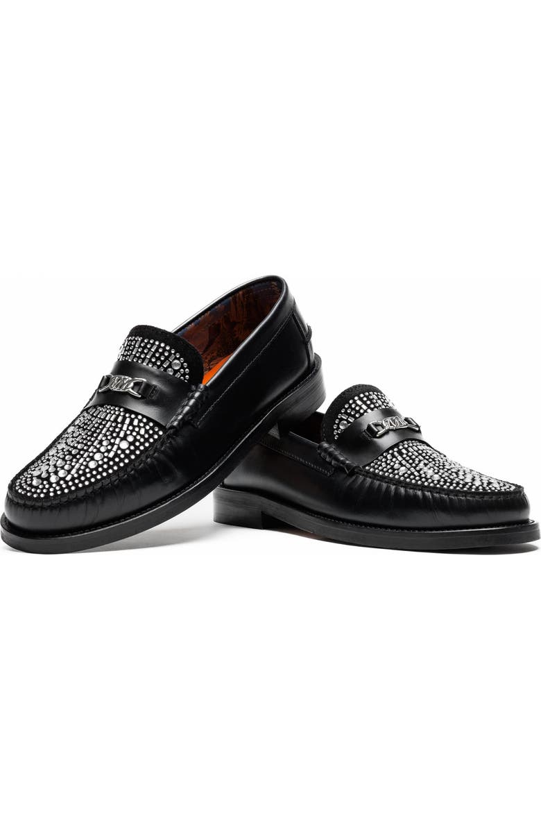 Naked Wolfe Roma Diamond Loafer, Main, color, Black