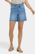 NYDJ Berkyn Relaxed Fit Raw Hem Denim Shorts