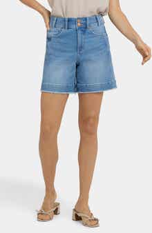 Berkyn Relaxed Fit Raw Hem Denim Shorts