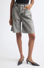 DIESEL® P-Arlor Faux Leather Bermuda Shorts