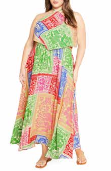 City Chic Love Anthem Halter Maxi Dress