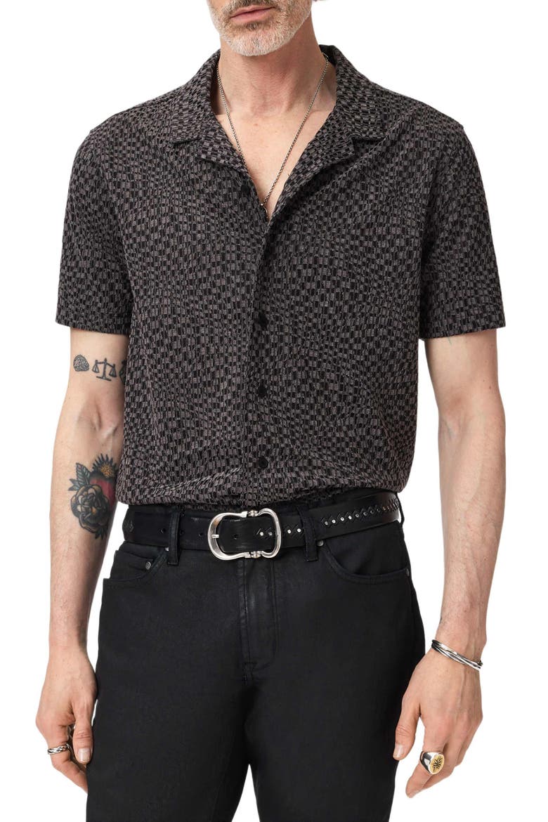 Cillian Camp Shirt, Main, color, BLACK