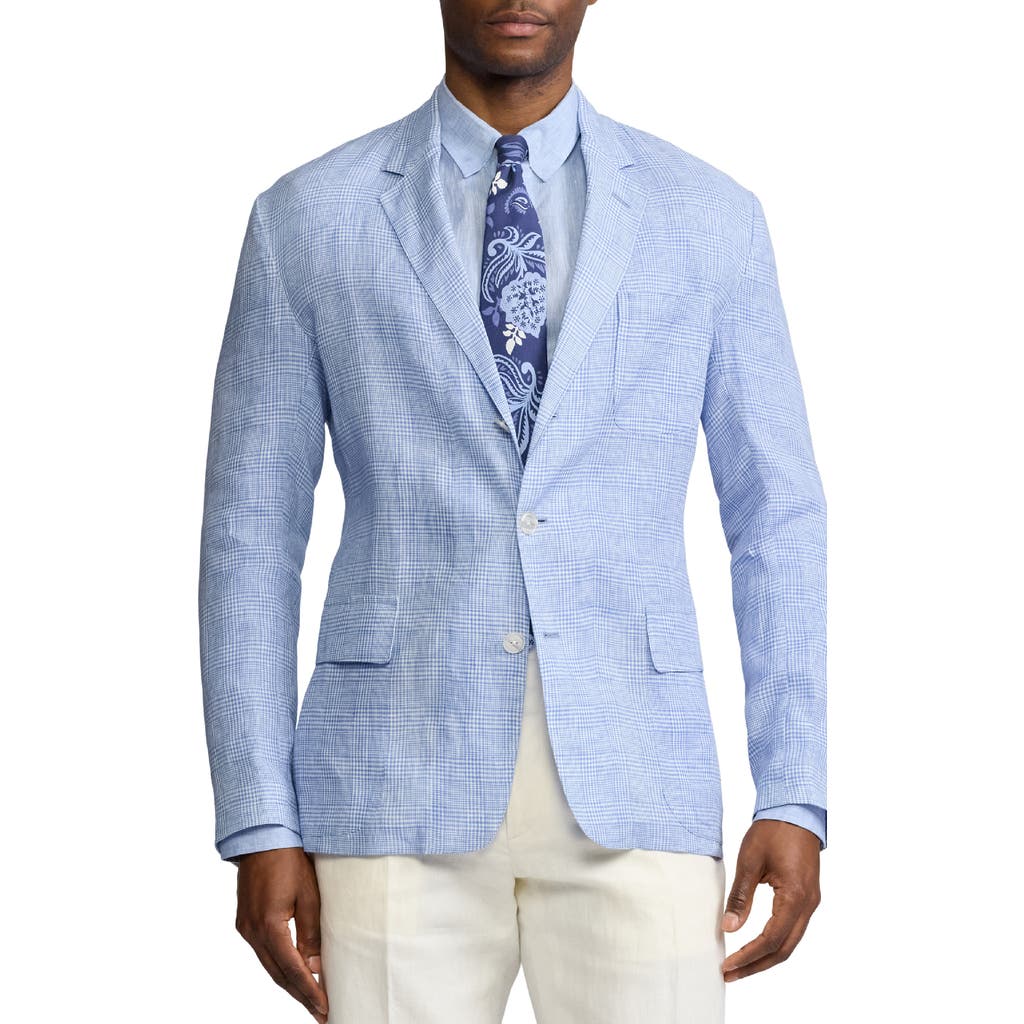 Ralph Lauren Purple Label Glen Check Single Breasted Linen Sport Coat