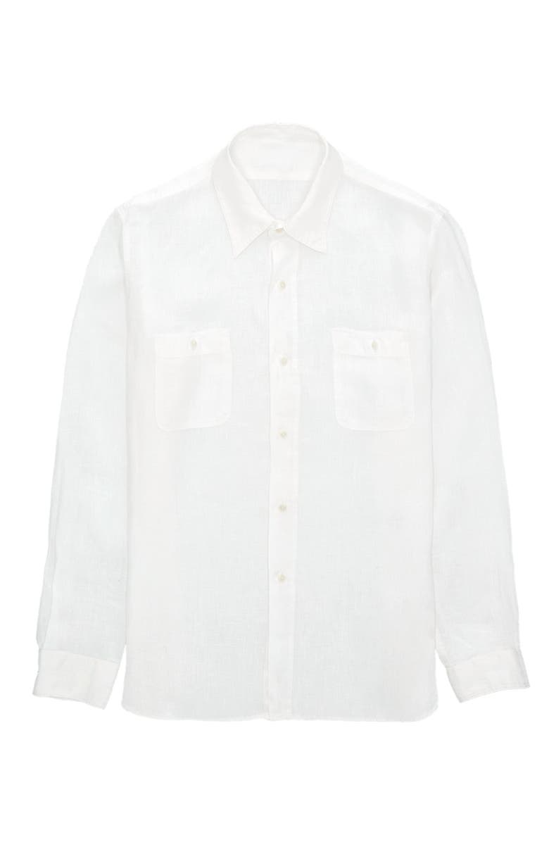 Fortela Work Linen Shirt, Main, color, White