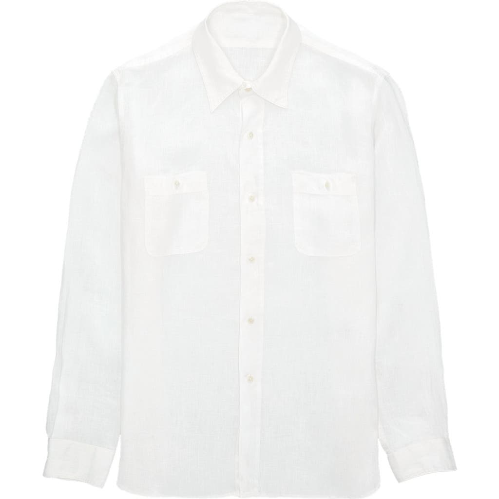 Fortela Work Linen Shirt In Gray