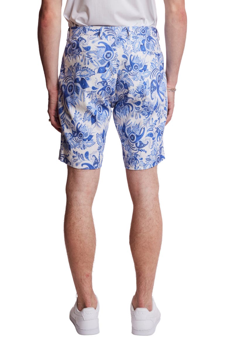 Felix Slim Fit Shorts, Alternate, color, INDIGO WHITE PAISLEY
