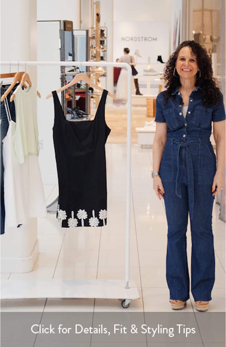 Embroidered Hem Cotton Minidress, sales video thumbnail