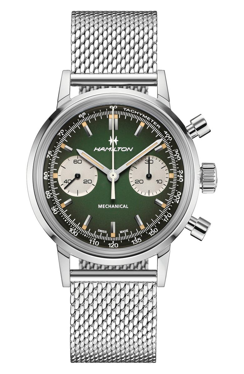 Hamilton American Classic Bracelet Watch, Main, color, Green
