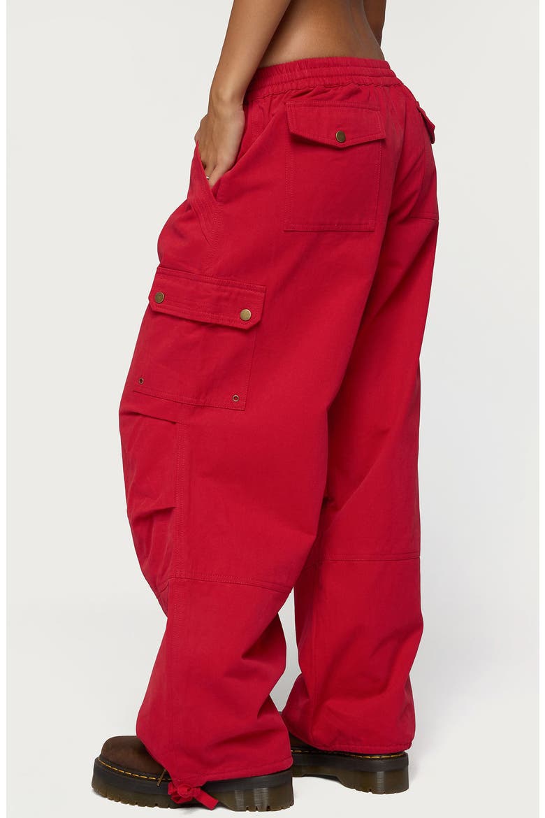 Paskal Twill Baggy Parachute Pants, Alternate, color, RED