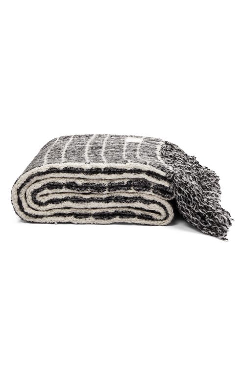 Varley Lindsey Check Bouclé Knit Scarf In White