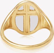 Rizen Jewelry Mother Of Pearl Cross Ring