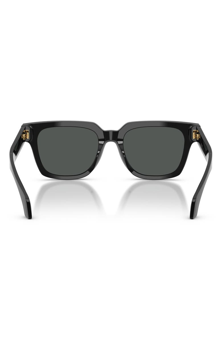 Versace 52mm Square Sunglasses, Alternate, color, Black / Dark Grey