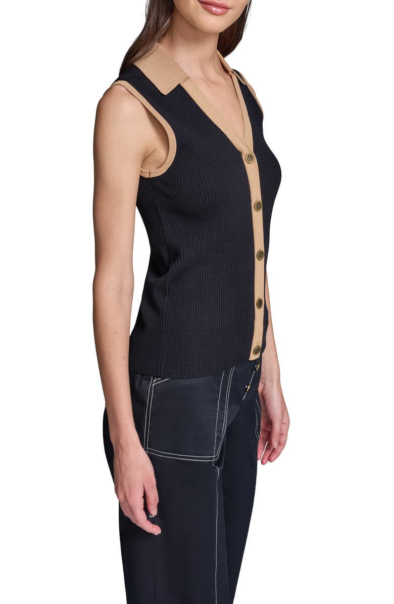 KARL LAGERFELD PARIS Rib Sweater Vest, Alternate, color,