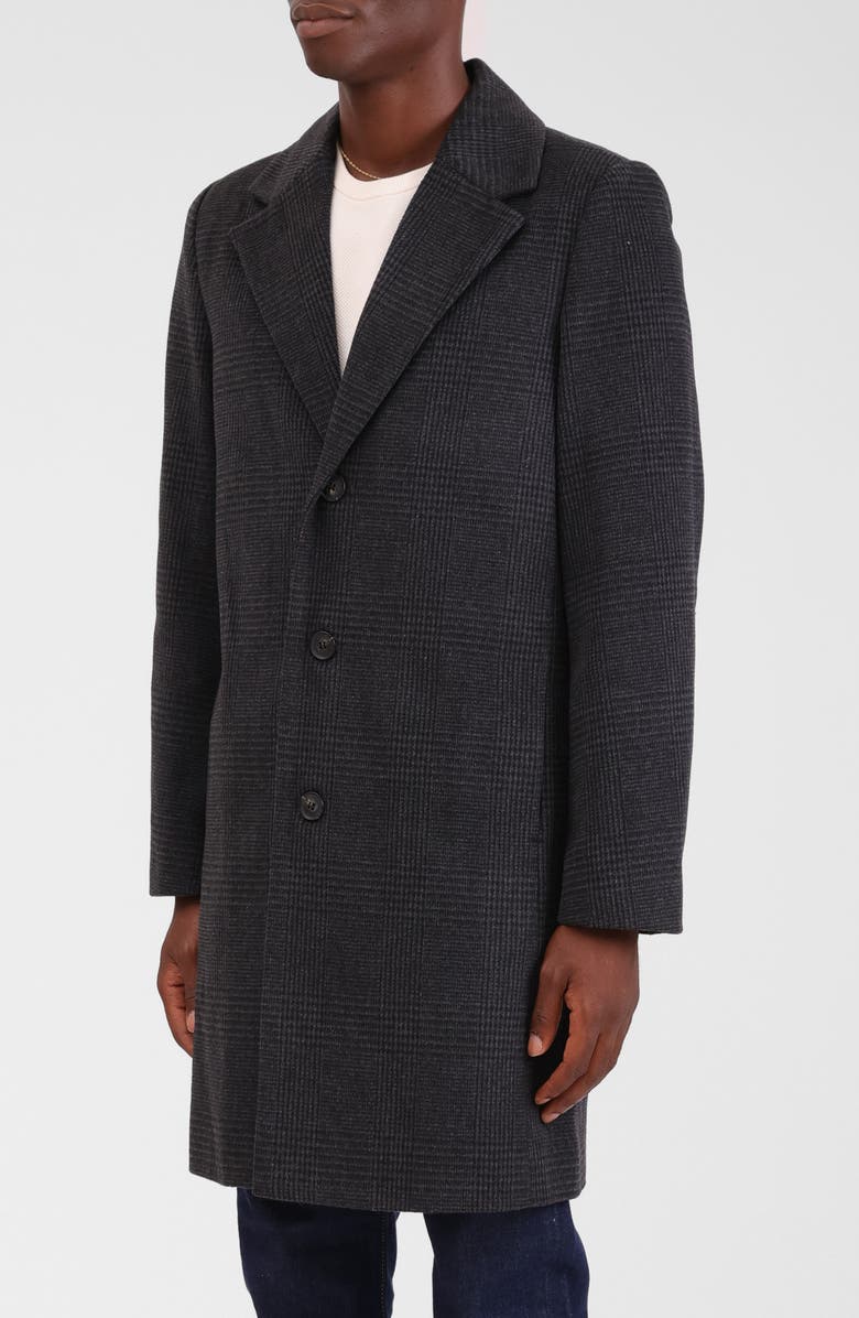 Bagatelle Houndstooth Topcoat, Alternate, color, Charcoal Houndstooth