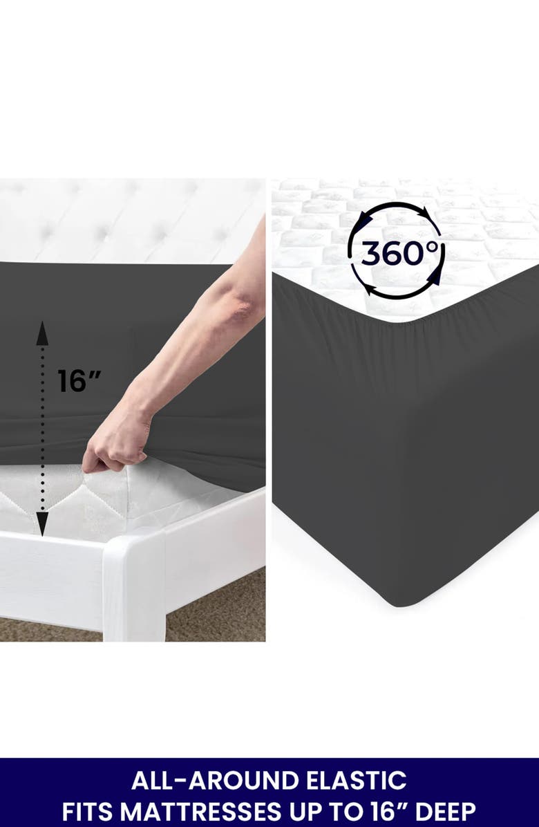 Luxury Home Deep Pocket Microfiber Sheet Set, Alternate, color, Gray