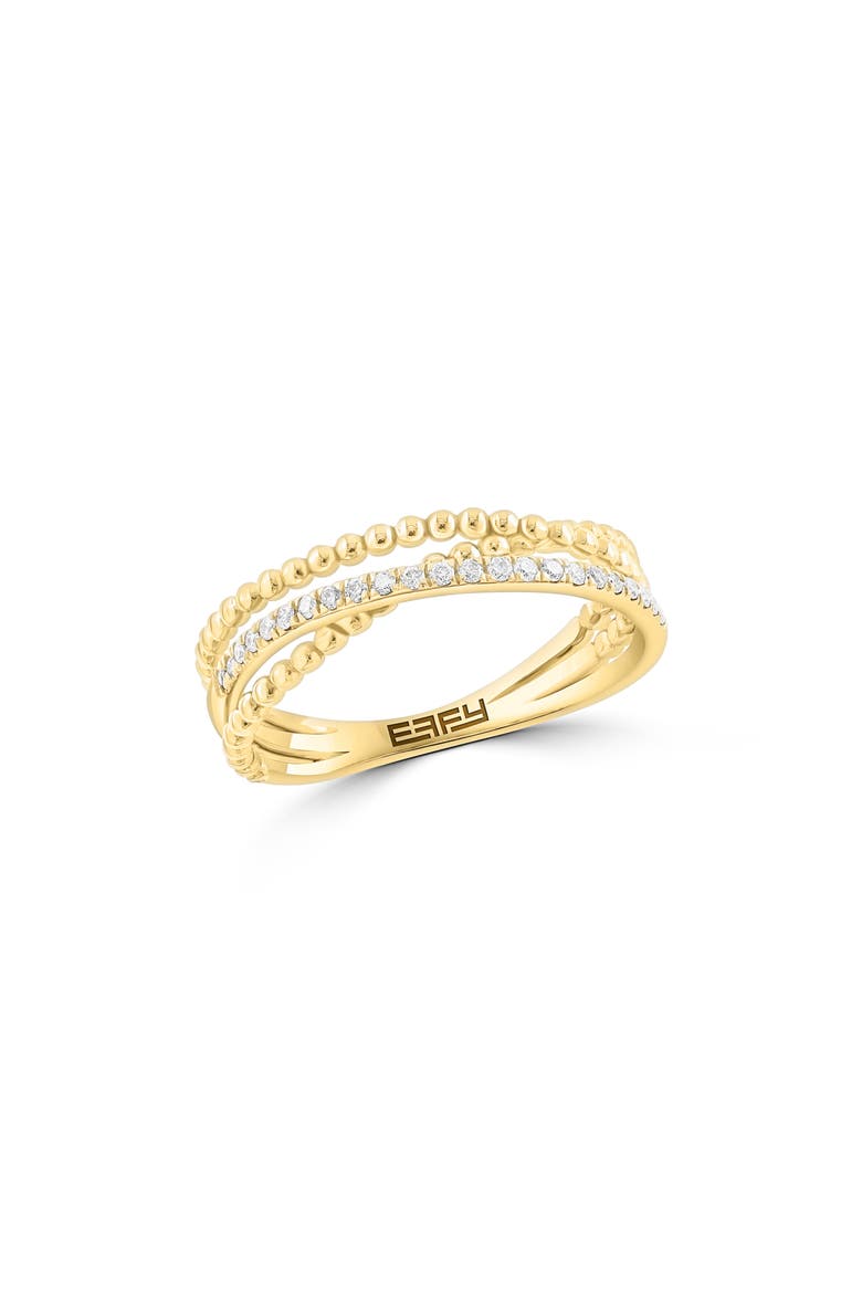 Diamond Crossover Ring, Main, color, GOLD/ DIAMOND