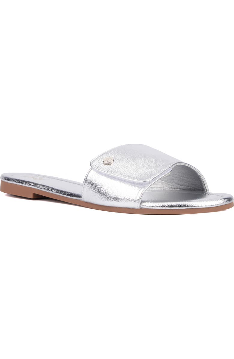 NEW YORK AND COMPANY Adelle Slide Sandal, Main, color, Silver