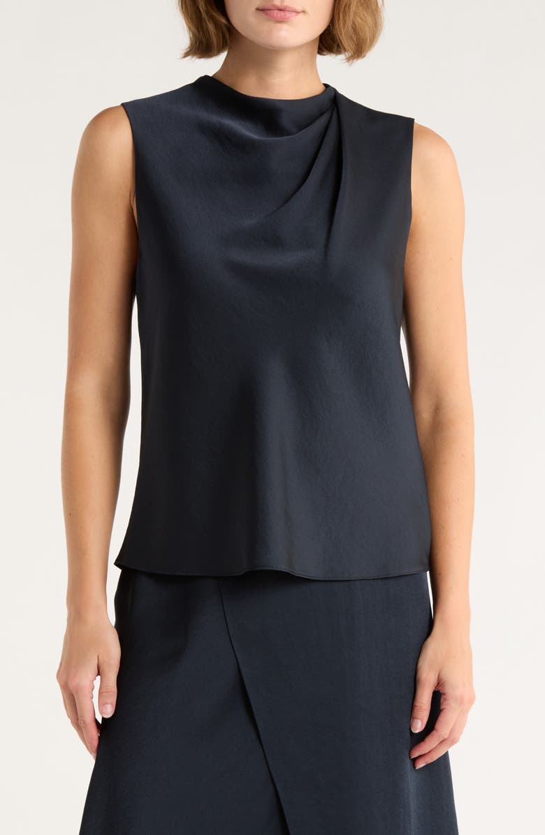 Vince Cascade Draped Sleeveless Top, Main, color, Coastal