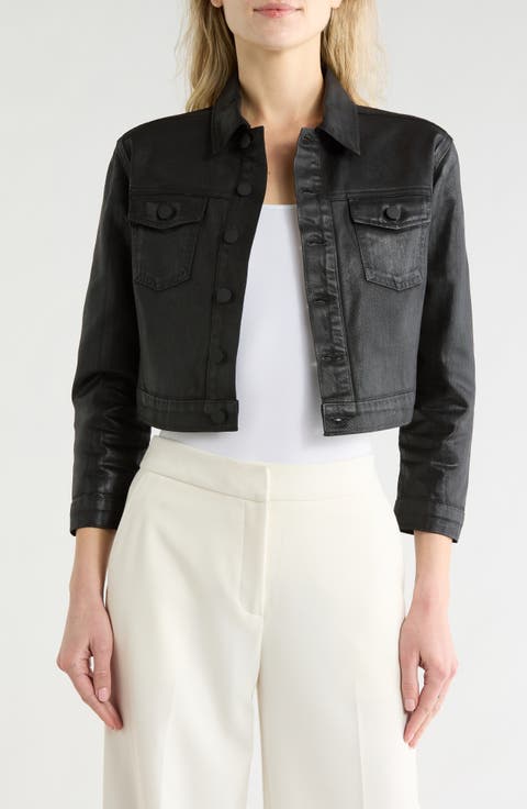 Koda Coated Denim Crop Jacket