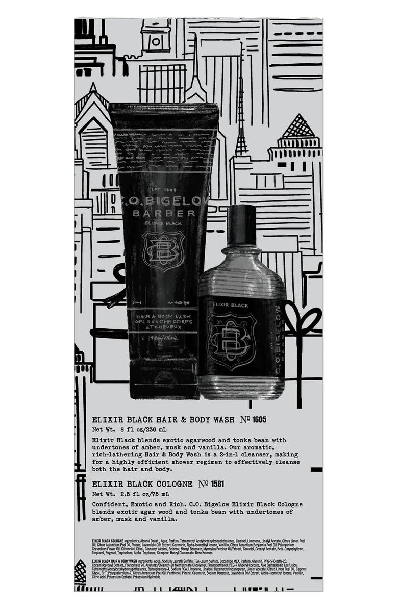 C.O. Bigelow Elixir Black Apothecary Box, Cologne + Hair & Body Wash $62 Value, Alternate, color, 